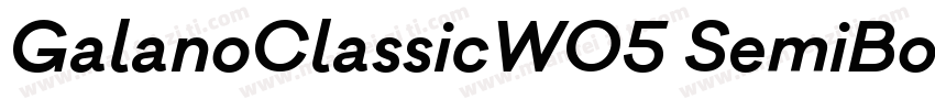 GalanoClassicW05 SemiBold Regular字体转换